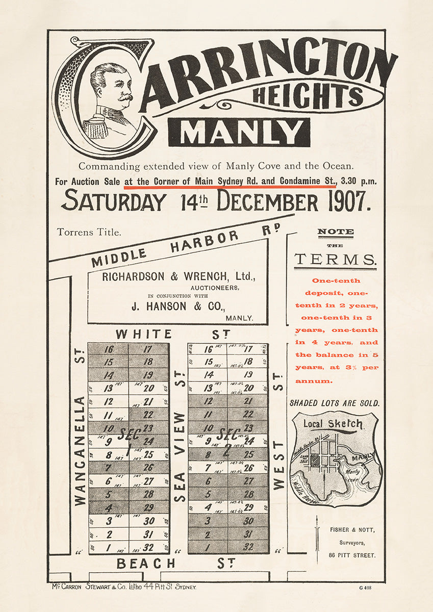 Wanganella St, Middle Harbor Rd, West St, White St, Beach St, Sea View St, Sydney Rd, Balgowlah Heights, Balgowlah NSW 1907