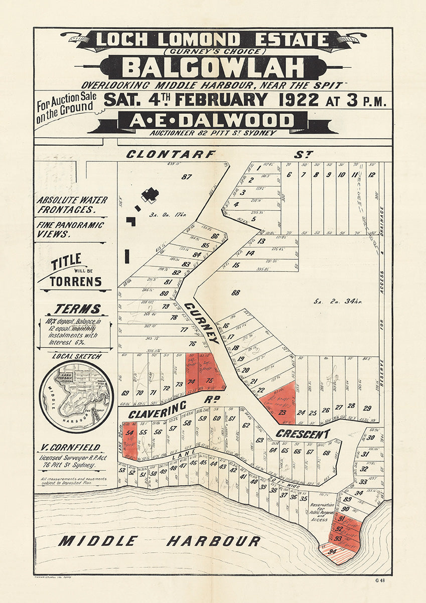 Clontarf St, Curney Crescent, Clavering Rd, Gurney Cres, Seaforth NSW 1922