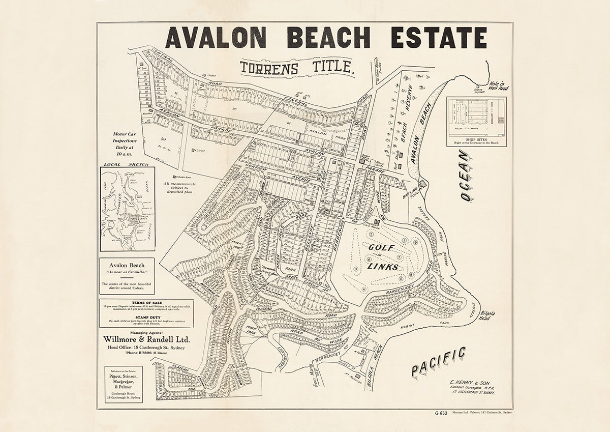 Plateau Rd, Barrenjoey Rd, Avalon Pde, Central Rd, Bellevue Ave, Dress Circle Rd, Palmgrove Rd, The Outlook, Wollombi Rd, Avalon Pde, Barrenjoey Rd, The Serpentine, Bilgola Ave, Allen Ave, Laguna Rd, Weetawaa Rd, Seaview Ave, Avalon Beach NSW