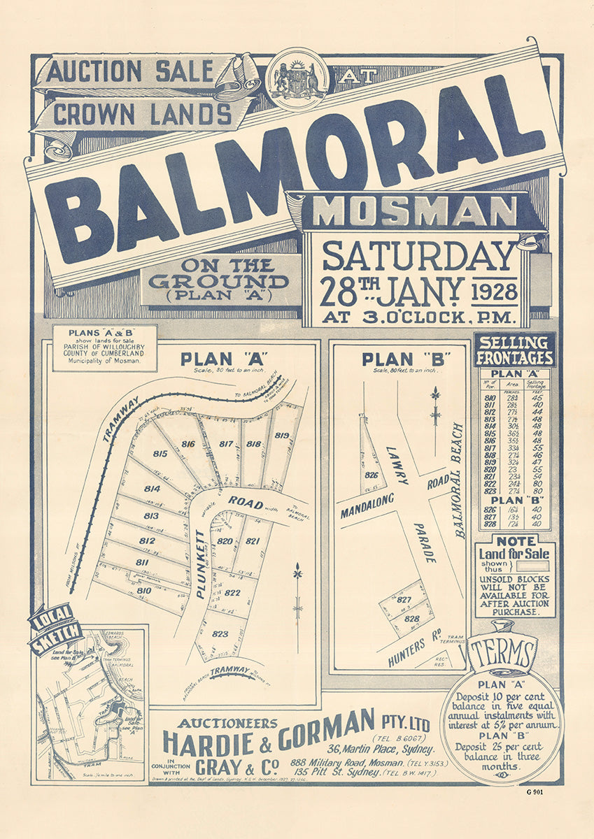 Plunkett Rd, Mandalong Rd, Lawry Pde, Hunters Rd, Mosman, Balmoral NSW 1928