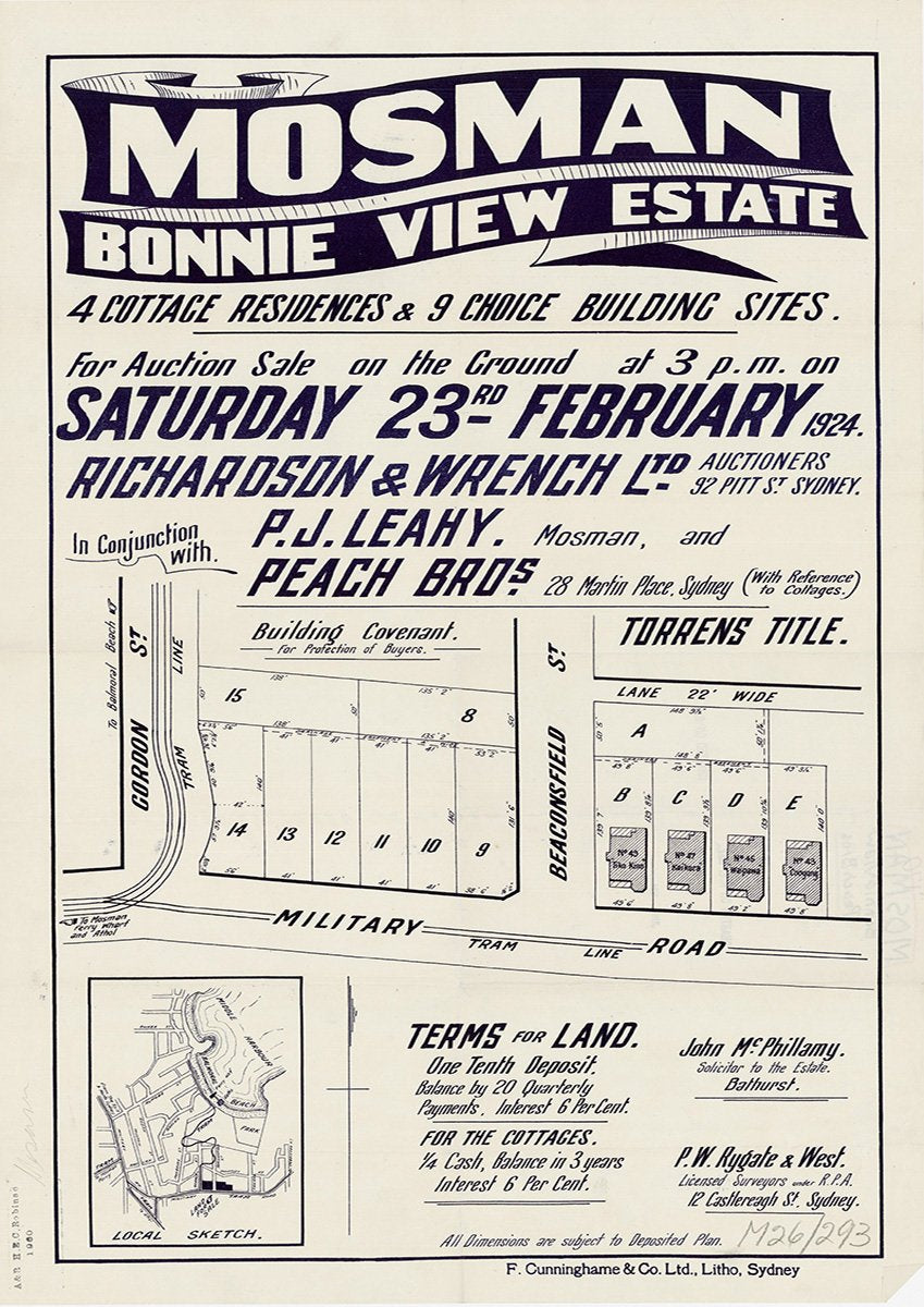 Gordon St, Military Rd, Beaconsfield St, Middle Head Rd, Mosman NSW 1924