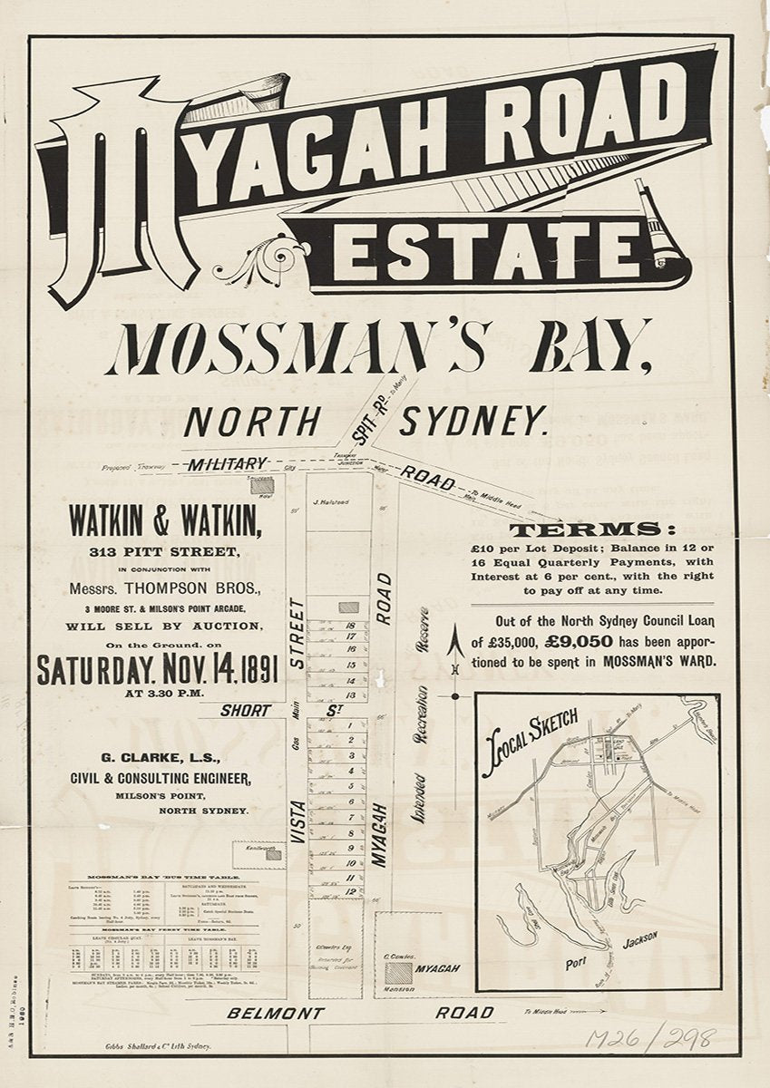 Spit Rd, Military Rd, Vista St, Belmont Rd, Myahgah Rd, Belmont Rd, Mosman NSW 1891