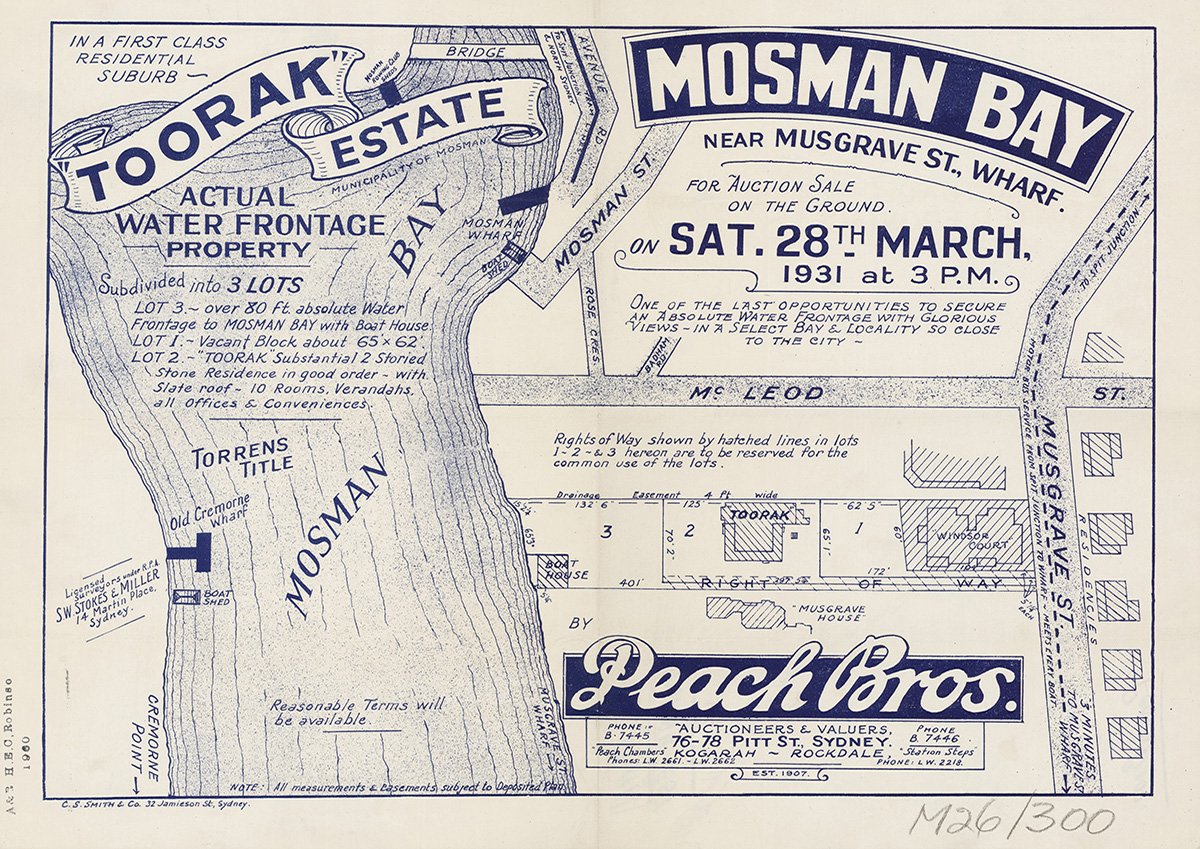 Avenue Rd, Mosman St, Rose Crescent, McLeod St, Raglan St, Musgrave St, Mosman NSW 1931