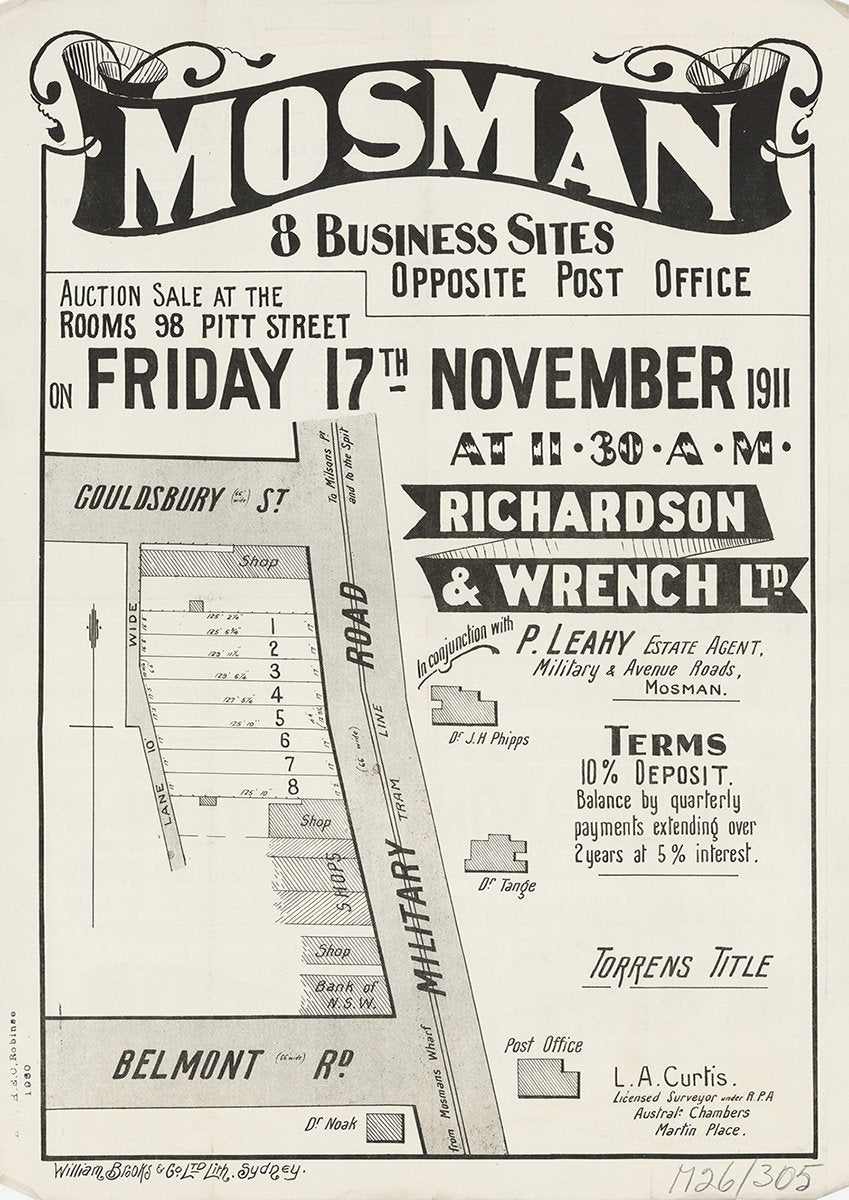 Gouldsbury St, Military Rd, Belmont Rd, Mosman NSW 1911