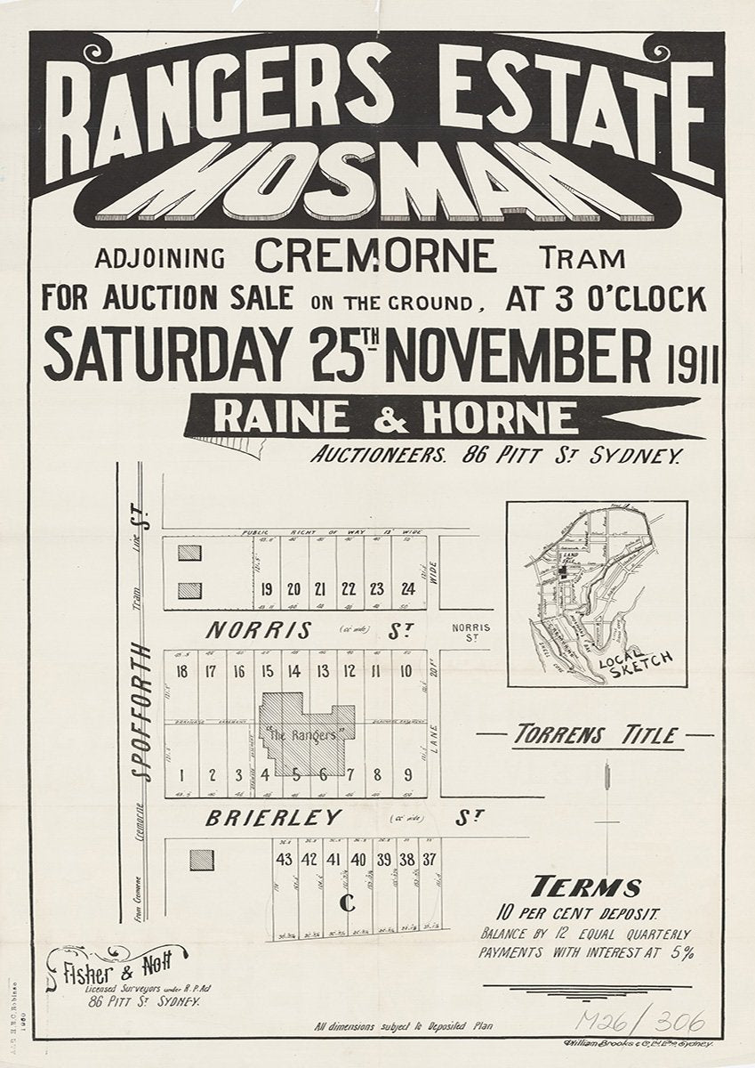 Spofforth St, Norris St, Brierley St, Rangers Ave, Mosman NSW 1911