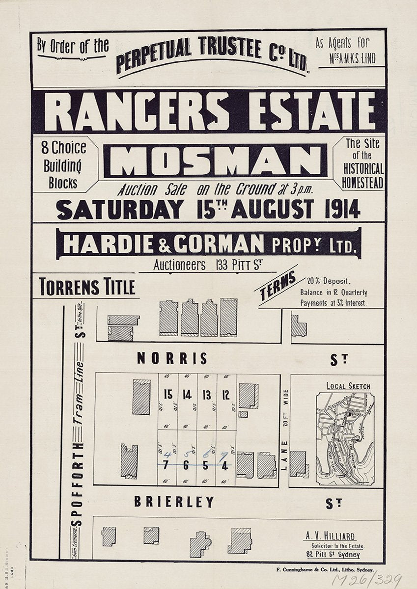 Spofforth St, Norris St, Brierley St, Rangers Ave, Mosman NSW 1914