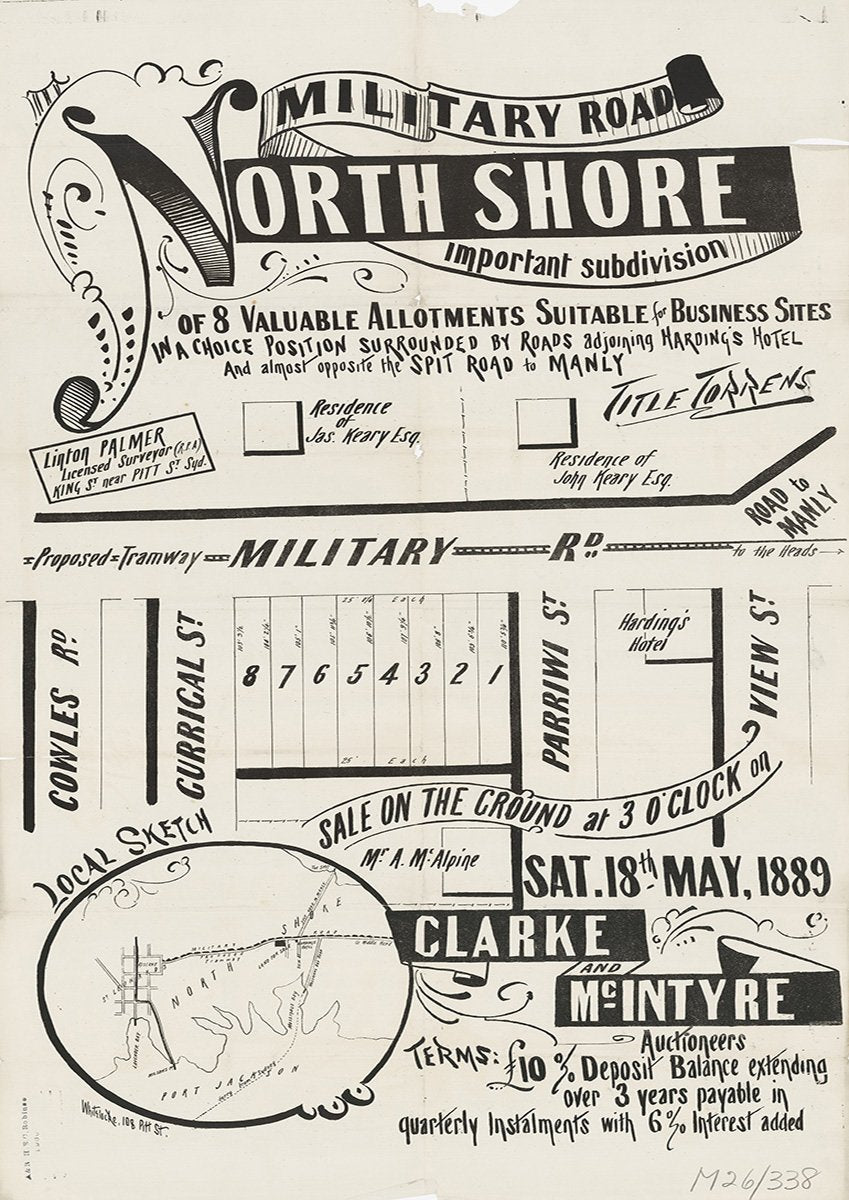 Cowles St, Currigal St, Parriwi St, View St, Military Rd, Gurrigal St, Harbour St, Mosman NSW 1889