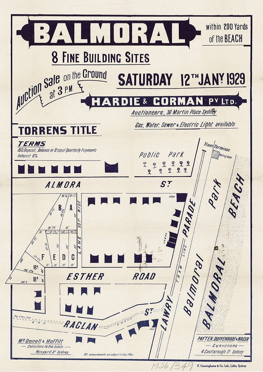 Almora St, Esther Rd, Raglan St, Lawry Pde, The Esplanade, Mosman, Balmoral NSW 1929