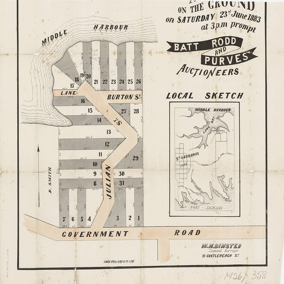 Burton St, Julian St, Wyong Rd, Mosman NSW 1883