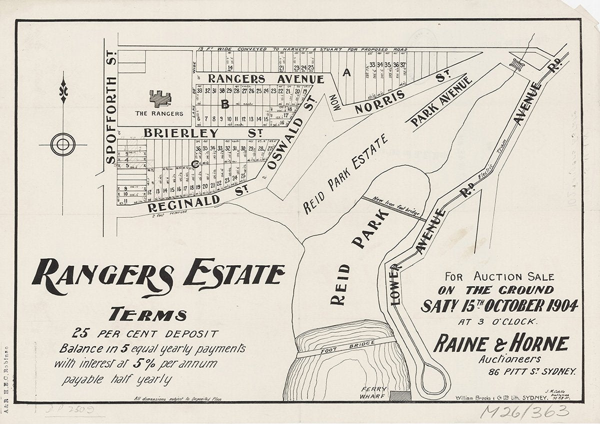 Spofforth St, Reginald St, Oswald St, Brierley St, Rangers Ave, Norris St, Park Ave, Avenue Rd, Lower Avenue Rd, Mosman NSW 1904