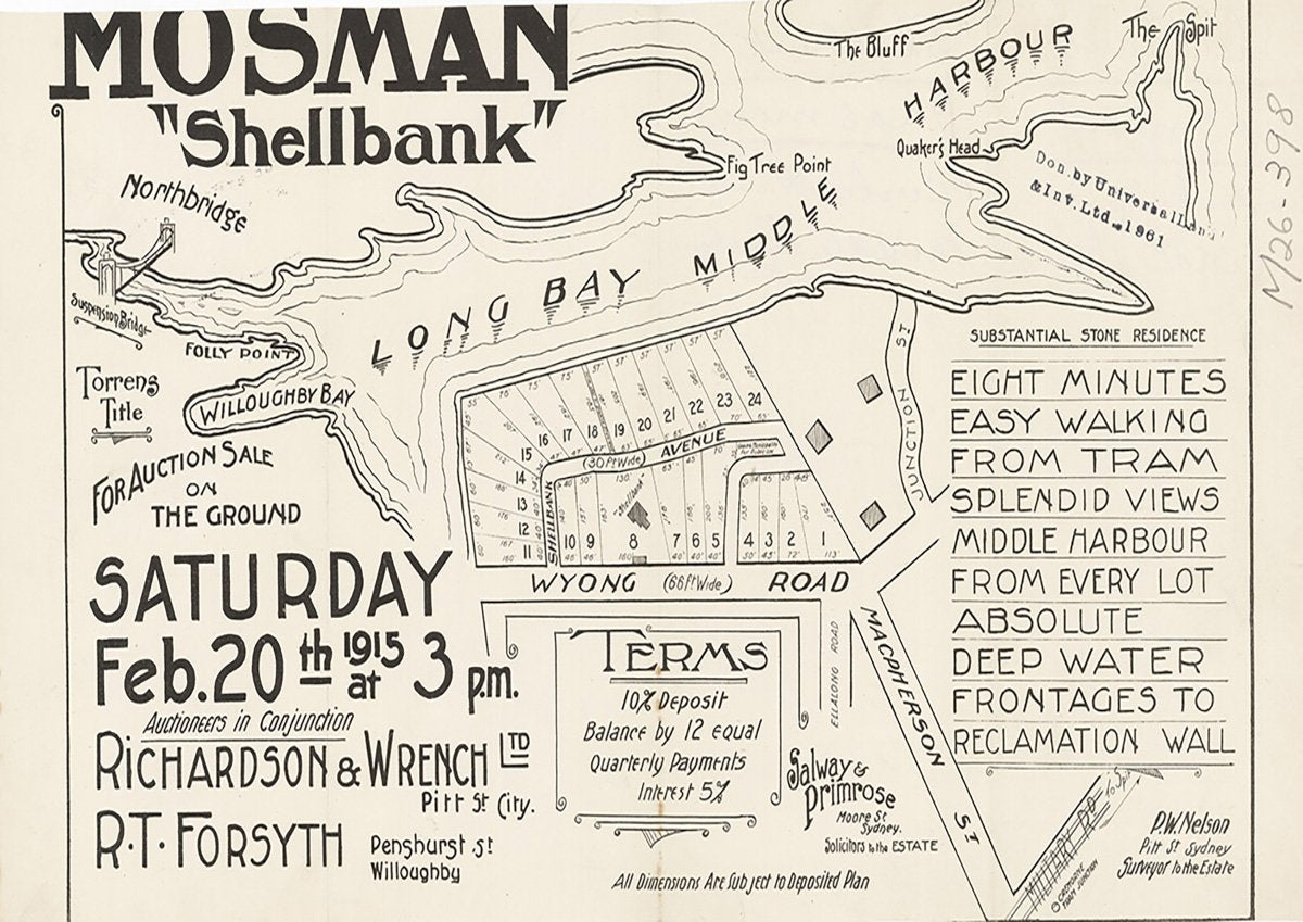 Shellbank Ave, Wyong Rd, Ellalong Rd, Junction St, Macpherson St, Military Rd, Mosman NSW 1915