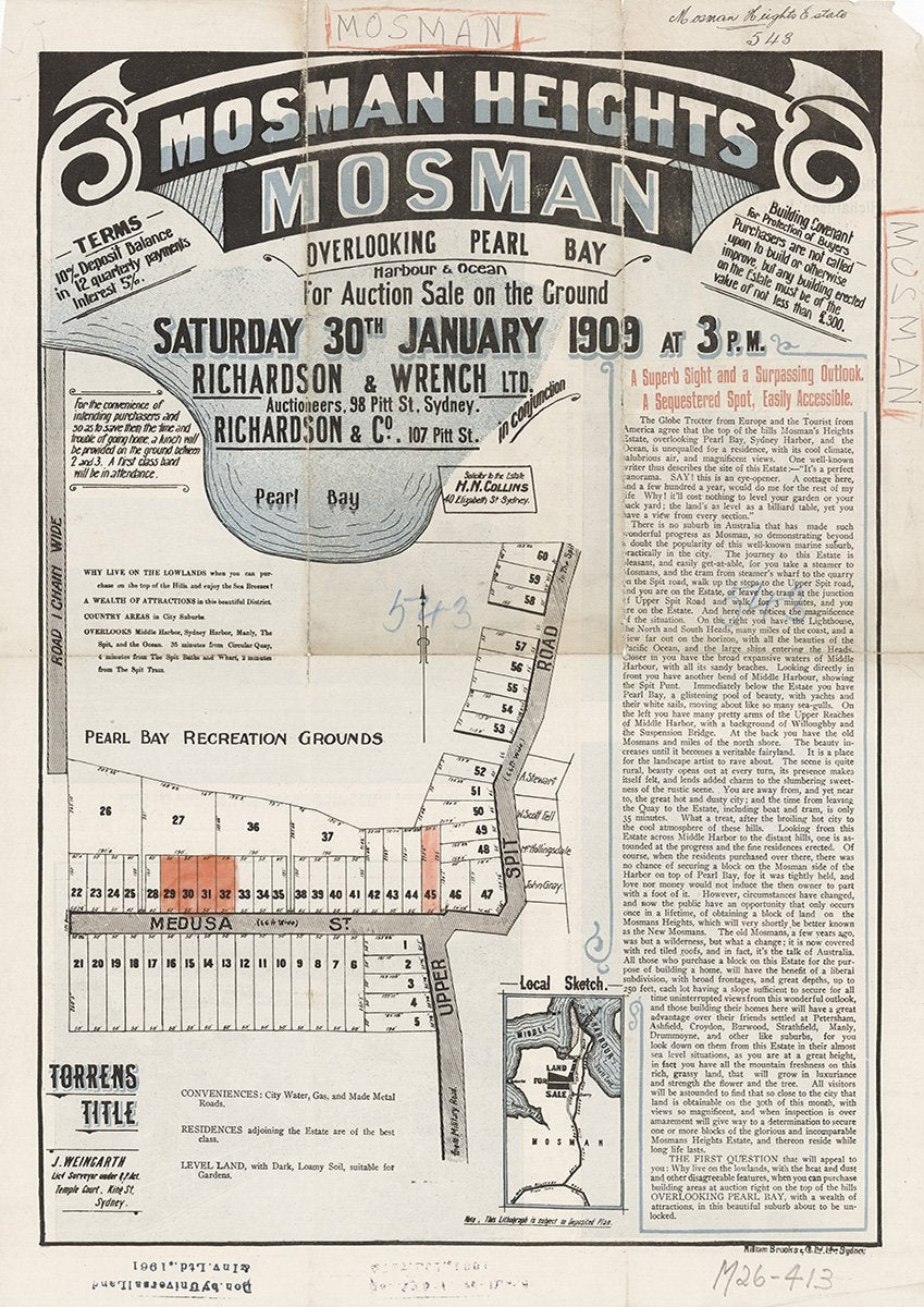 Upper Spit Rd, Medusa St, Mosman NSW 1909