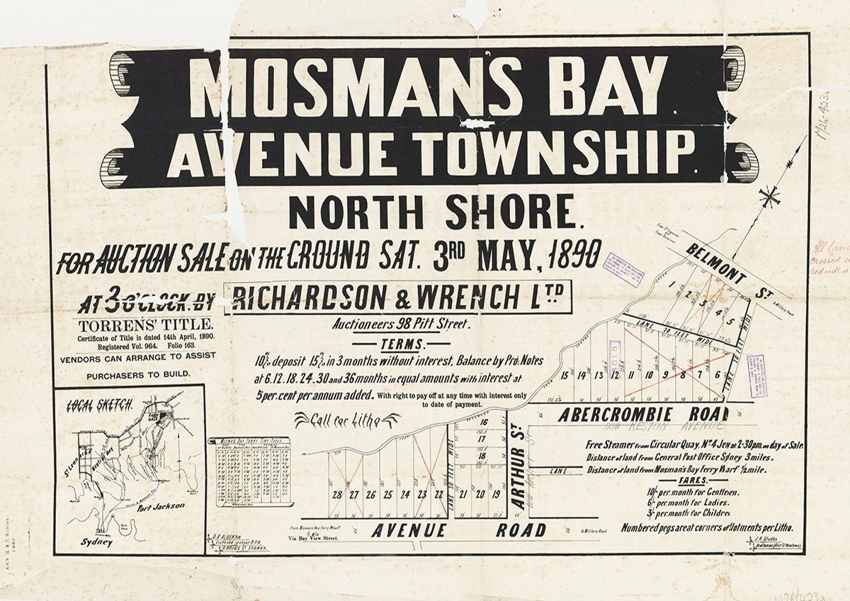 Belmont St, Abercrombie Rd, Arthur St, Avenue Rd, Mosman NSW 1890