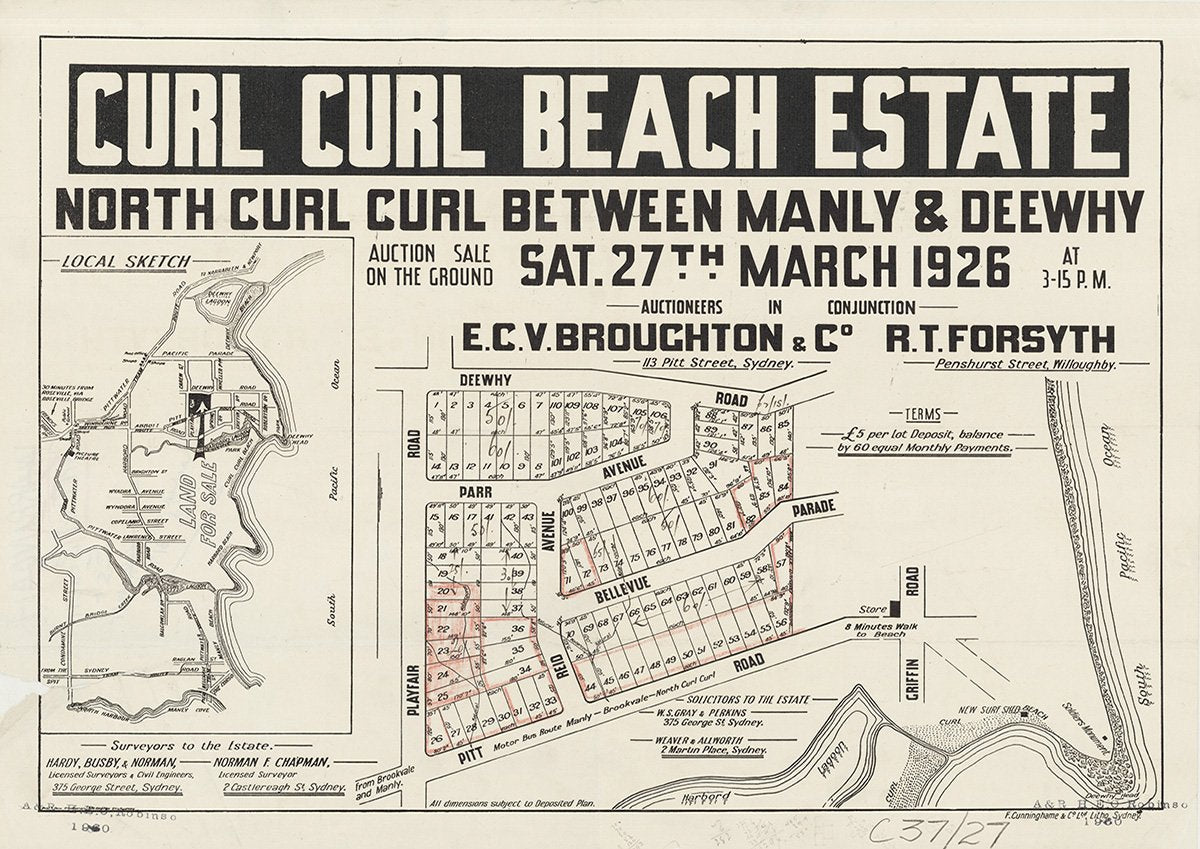 Playfair Rd, Dee Why Rd, Pitt Rd, Parr Ave, Reid Ave, Bellevue Parade, Headland Rd, Griffin Rd, North Curl Curl NSW 1926