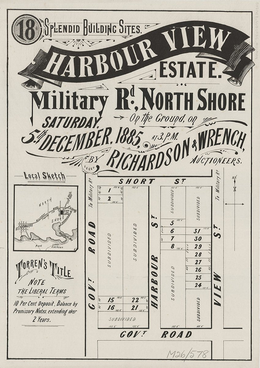 Short St, View St, Harbour St, Cowles Rd, Vista St, Belmont Rd, Art Gallery Way, Mosman NSW 1885