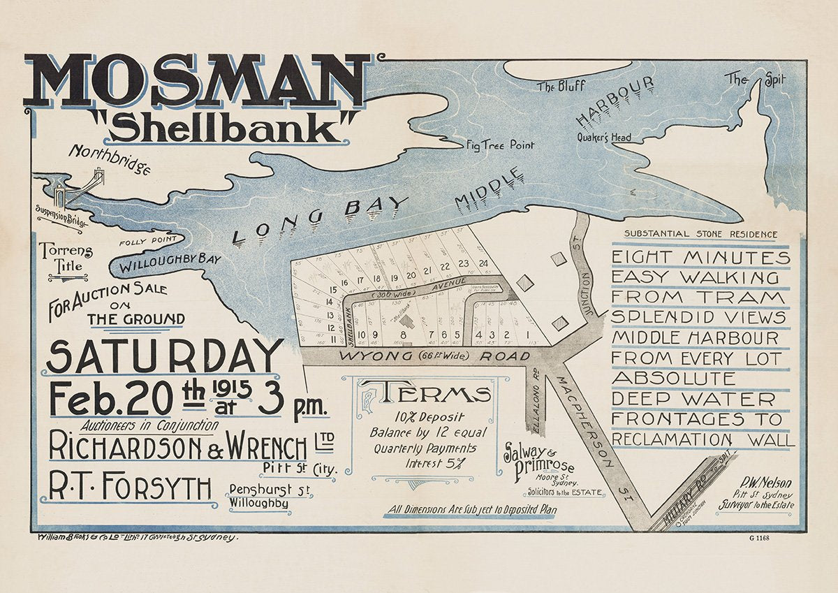 Shellbank Ave, Wyong Rd, Ellalong Rd, Junction St, Macpherson St, Military Rd, Mosman NSW 1915