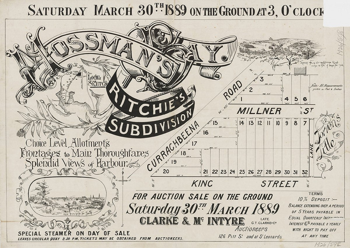 Currachbeena Rd, King St, Magic Rd, Mistral Ave, Curraghbeena Rd, Millner St, Milner St, Mosman NSW 1889