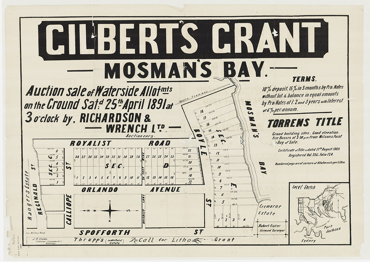 Reginald St, Spofforth St, Boyle St, Royalist Rd, Orlando Ave, Calliope St, Cremorne, Mosman NSW 1891