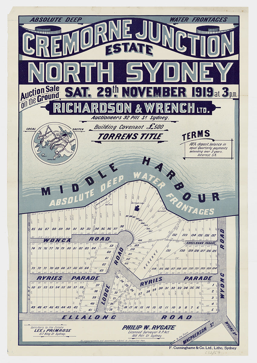 Ellalong Rd, Ryries Pde, Lodge Rd, Wonga Rd, Wyong Rd, Ellalong Rd, MacPherson St, Cremorne, Mosman NSW 1919