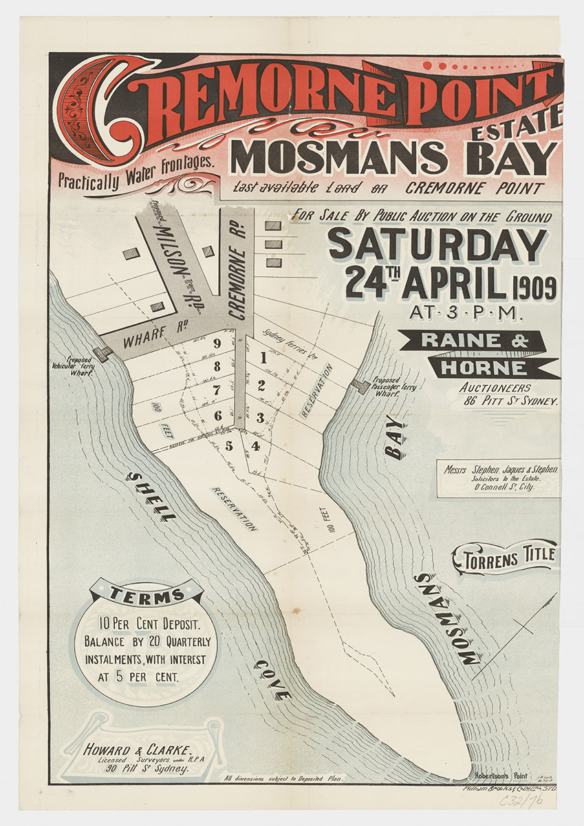 Milson Rd, Wharf Rd, Cremorne Rd, Cremorne Point, Mosman NSW 1909