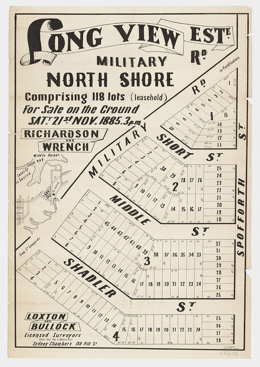 Shadler St, Middle St, Short St, Military Rd, Spofforth St, Cremorne, Mosman NSW 1885