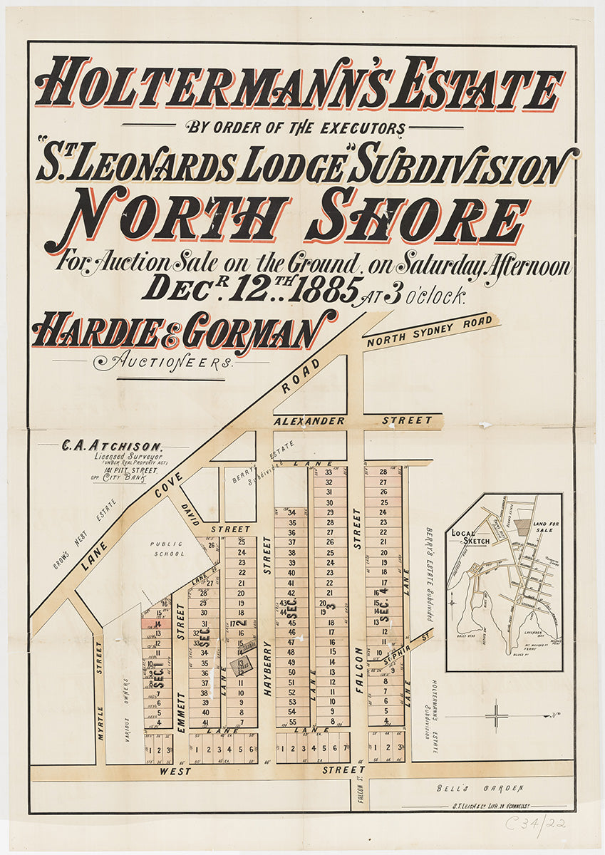 Lane Cove Rd, West St, North Sydney Rd, Alexander St, David St, Myrtle St, Falcon St, Emmett St, Hayberry St, Sophia St, Pacific Hwy, North Sydney, Crows Nest NSW 1885