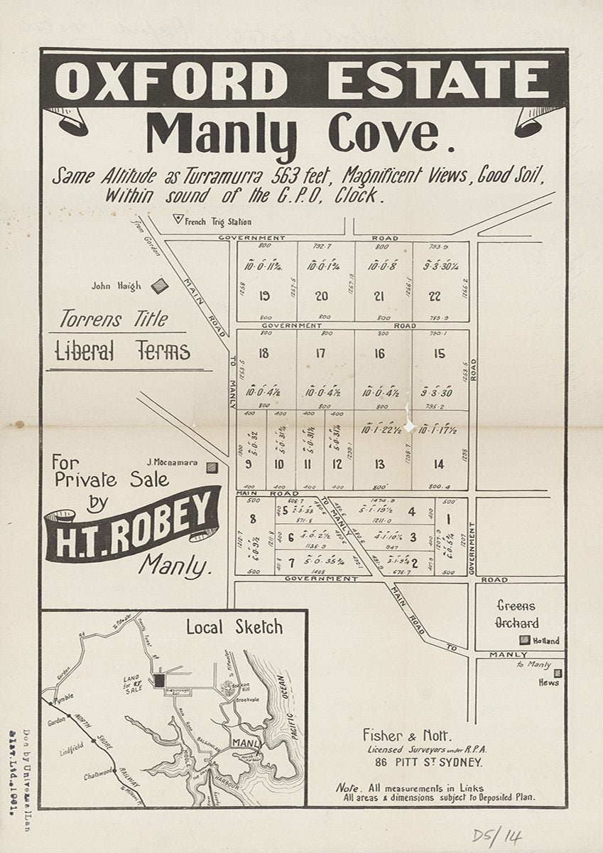 Oxford Estate, Manly Cove, Frenchs Forest, Allambie Heights, Beacon Hill NSW