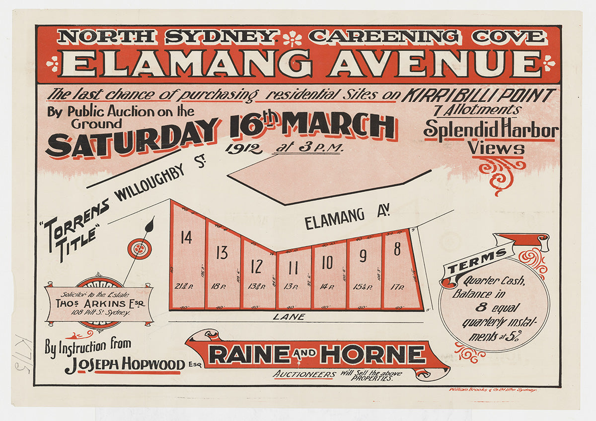 Willoughby St, Elamang Ave, Kirribilli NSW 1912