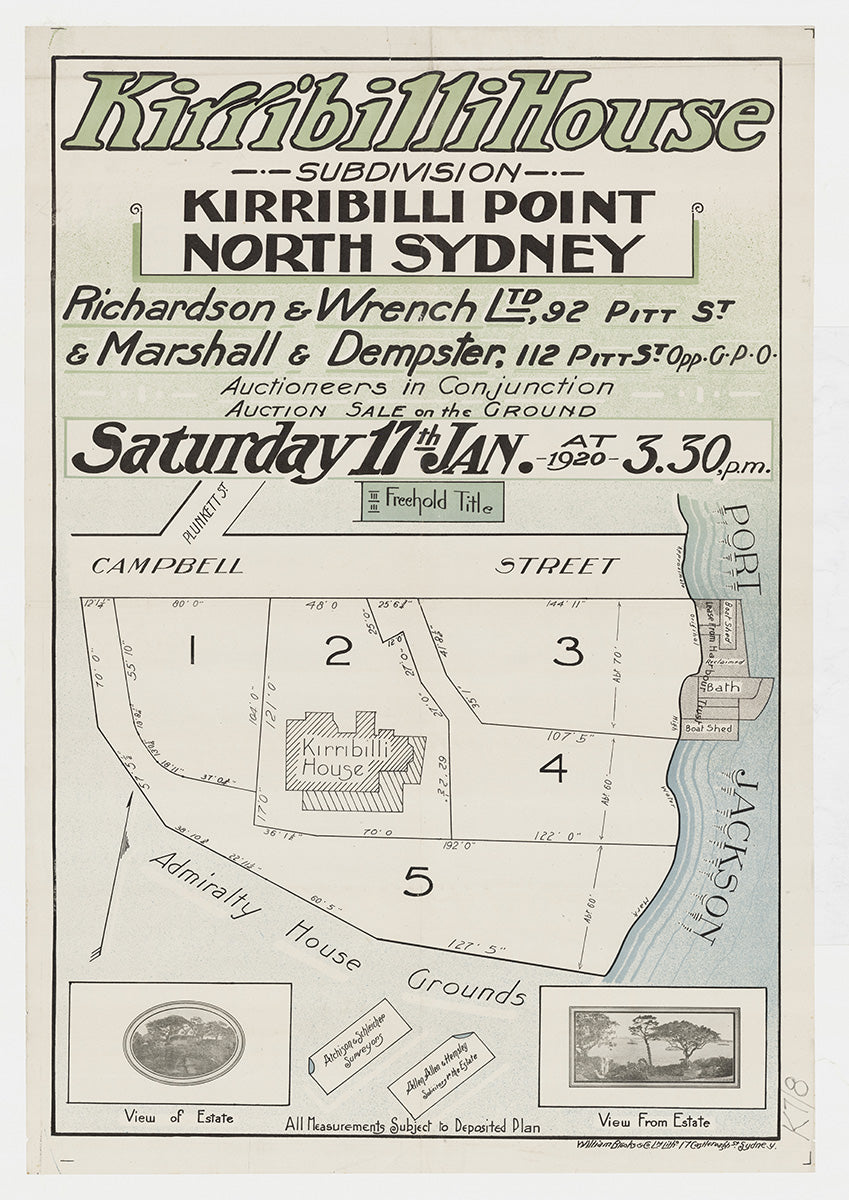 Campbell St, Plunkett St, Kirribilli Ave, Kirribilli NSW 1920