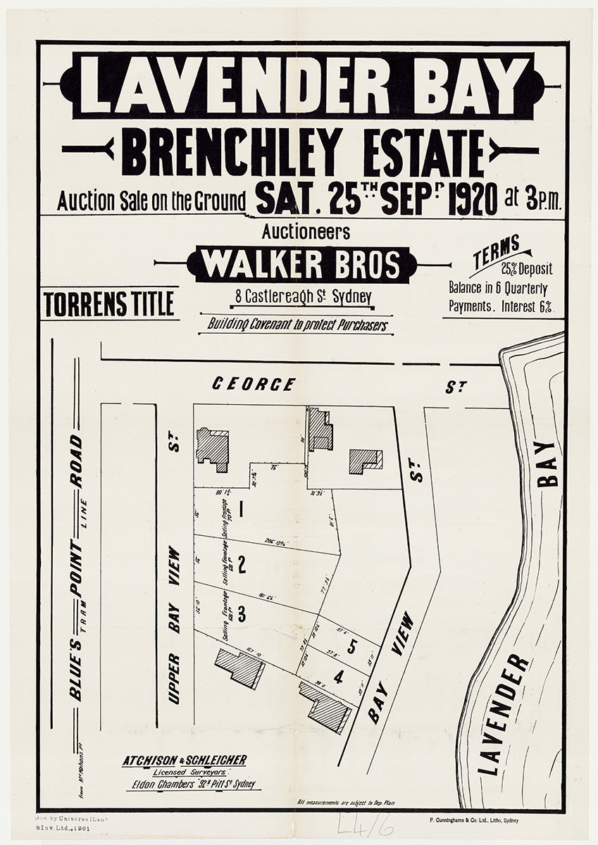 Upper Bay View St, Bay View St, George St, King George St, Waiwera St, Blues Point Rd, Lavender Bay NSW 1920