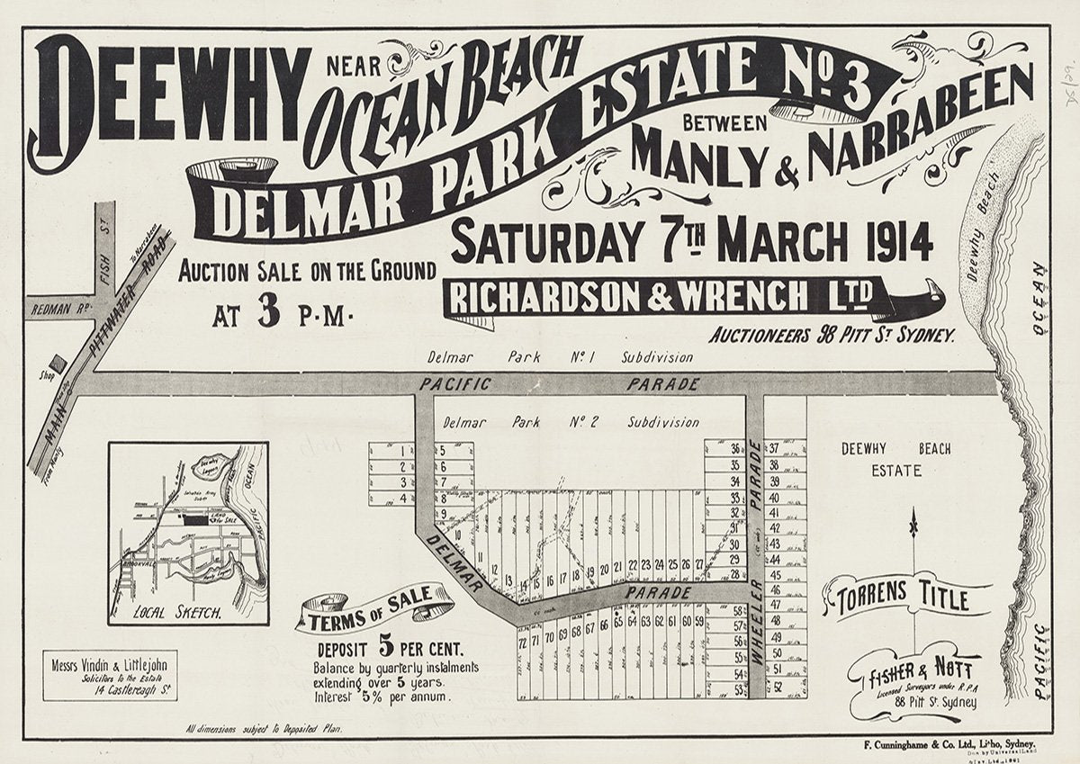 Pacific Pde, Delmar Pde, Wheeler Pde, Redman Rd, Fish St, Dee Why NSW 1914