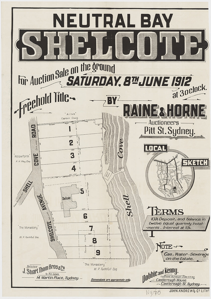 Shell Cove Rd, Shelcote Ave, Shellcove Rd, Neutral Bay, Kurraba Point NSW 1912