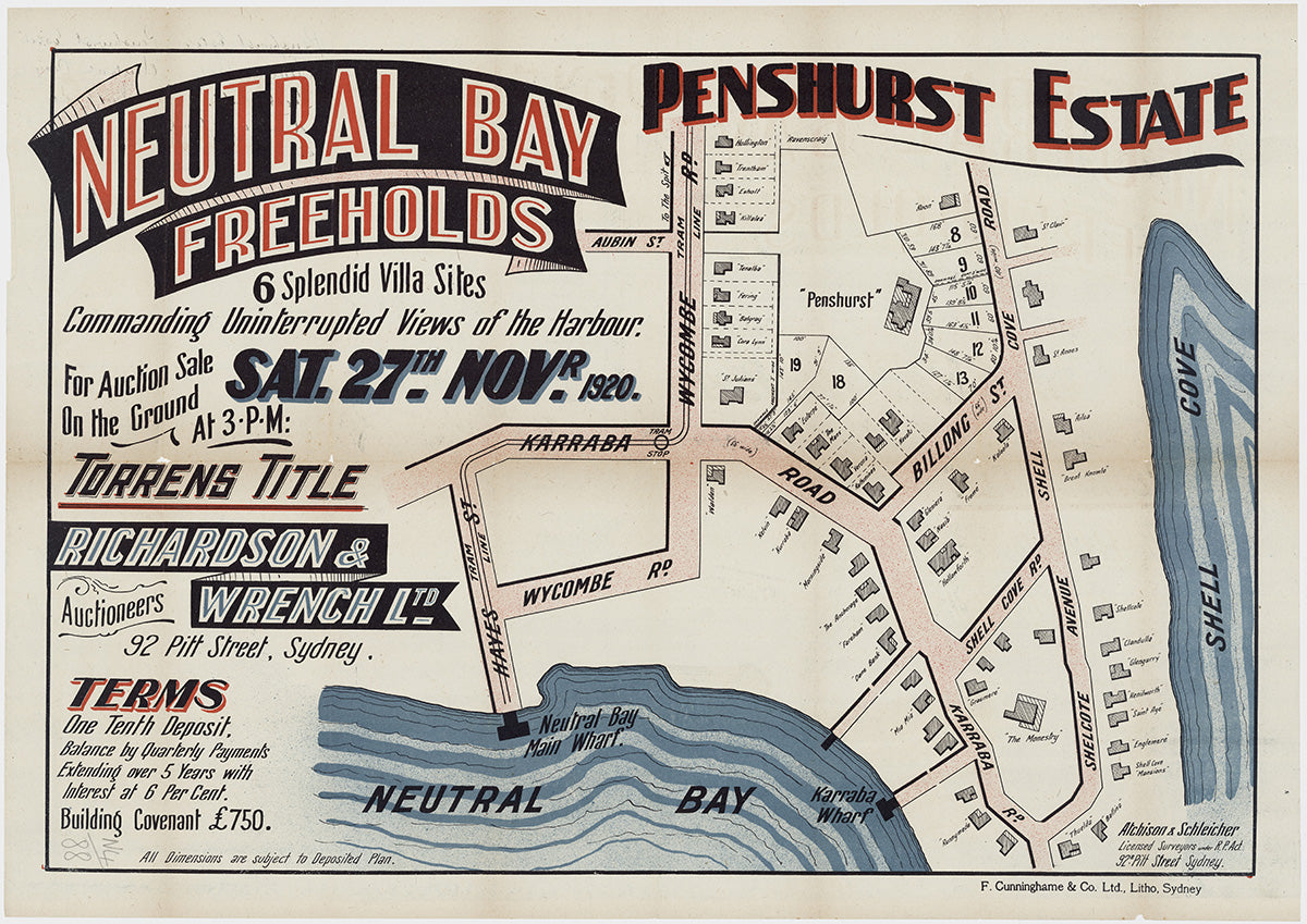 Hayes St, Wycombe Rd, Karraba Rd, Shell Cove Rd, Shellcote Ave, Billong St, Shellcove Rd, Penshurst Ave, Kurraba Rd, Neutral Bay NSW 1920