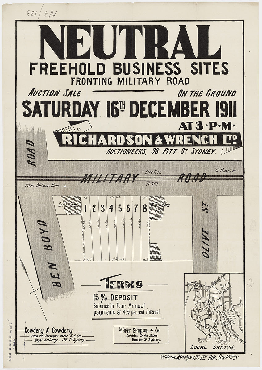 Military Rd, Ben Boyd Rd, Olive St, Bydown St, Neutral Bay NSW 1911