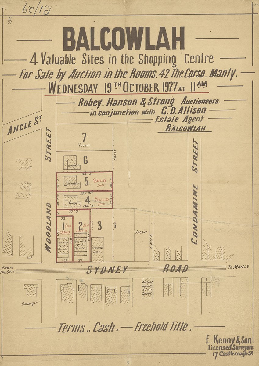 Woodland St, Condamine St, Sydney Rd, Angle St , Balgowlah NSW 1927