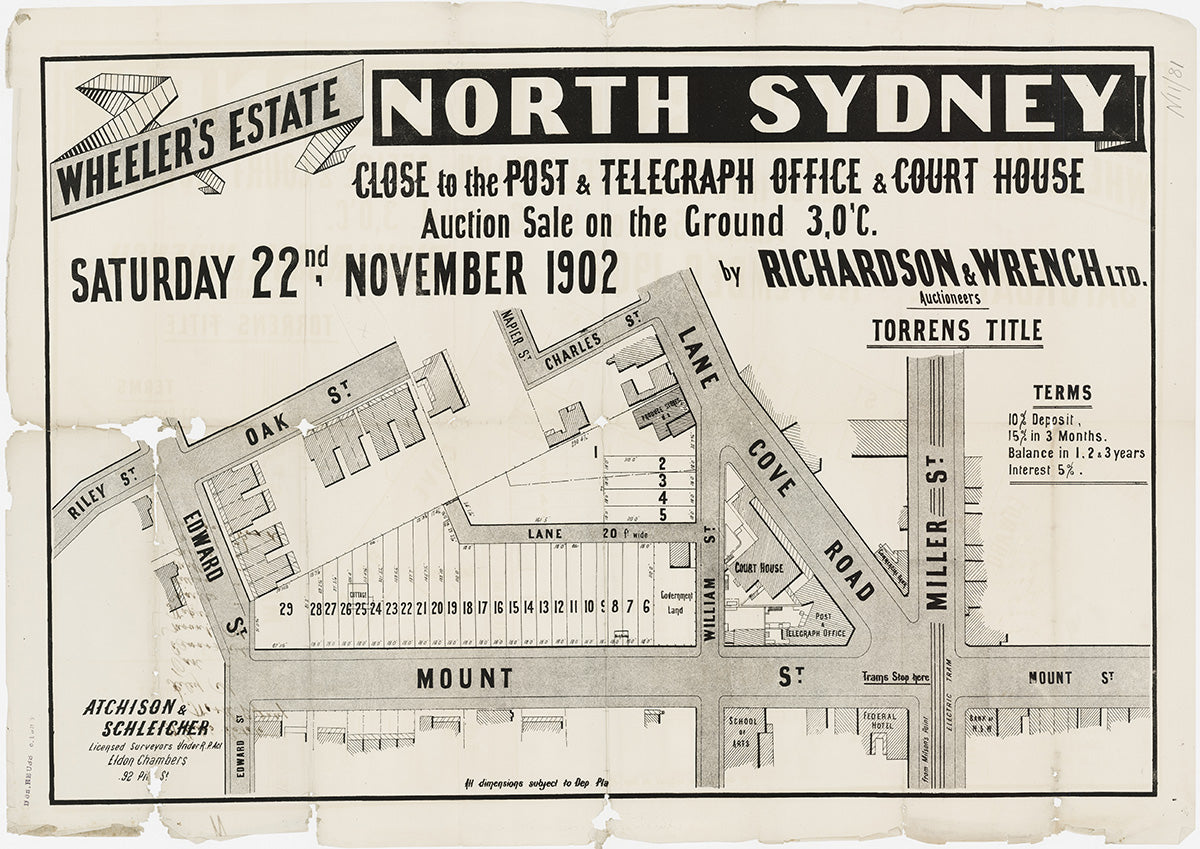 Edward St, Napier St, Charles St, Riley St, Oak St, Lane Cove Rd, Miller St, Mount St, Pacific Hwy, North Sydney NSW 1902