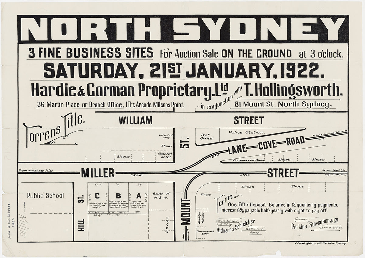 Miller St, William St, Mount St, Hill St, Lane Cove Rd, Pacific Hwy, North Sydney NSW 1922