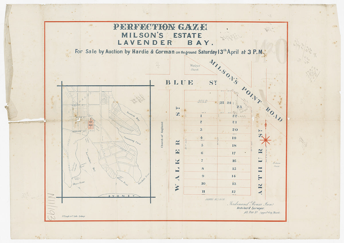 Walker St, Arthur St, Blue St, Milsons Point Rd, North Sydney, Lavender Bay NSW