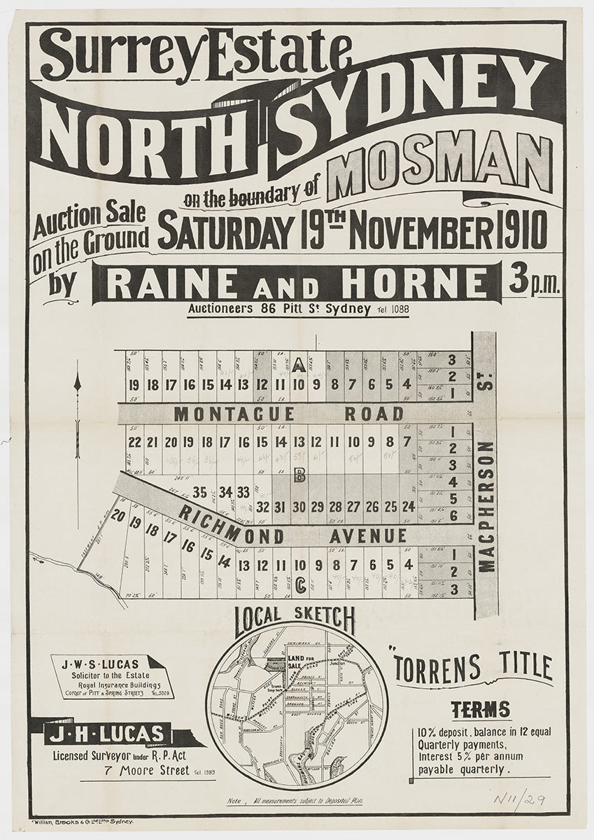 Montague Rd, Richmond Ave, Macpherson St, Cremorne NSW 1910