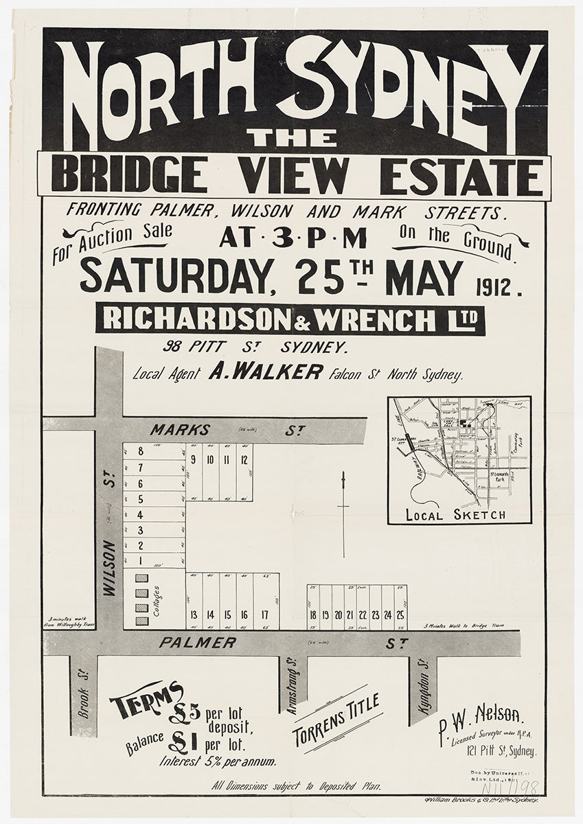 Wilson St, Marks St, Palmer St, Brook St, Armstrong St, Kyngdon St, Naremburn, Cammeray NSW 1912