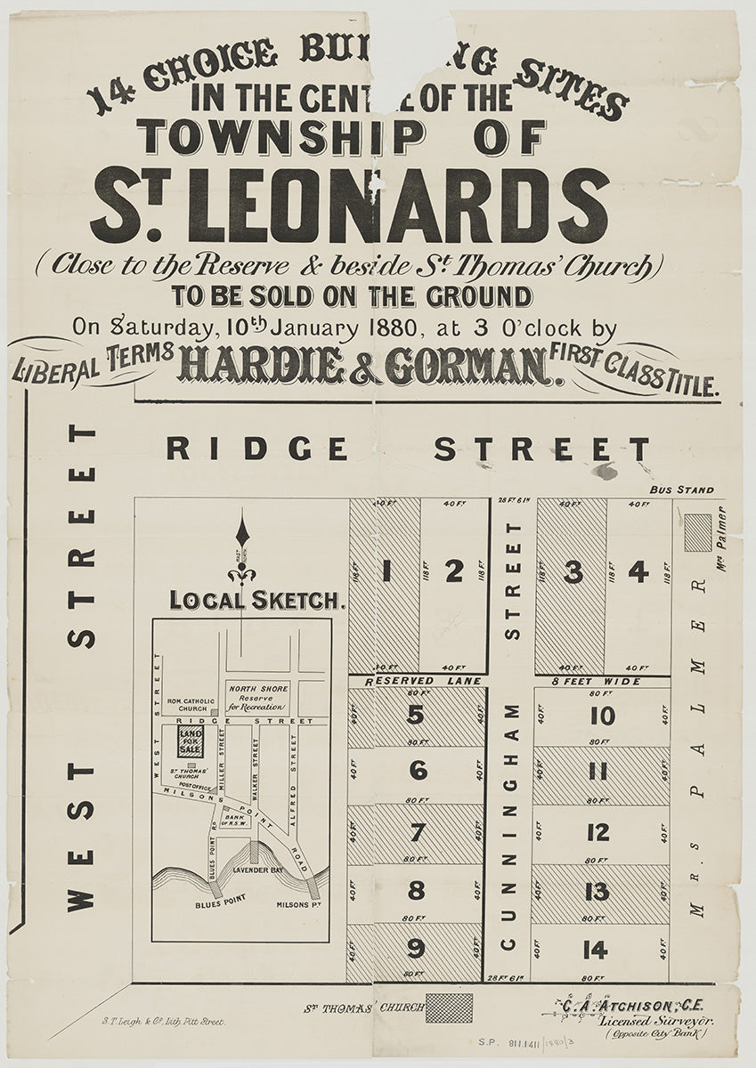 Cunningham St, West St, Ridge St, North Sydney NSW 1880