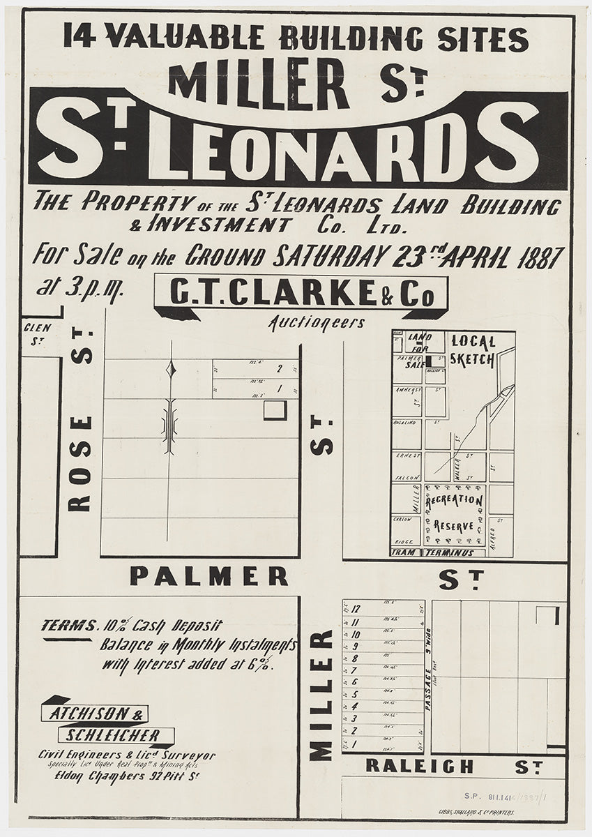 Rose St, Palmer St, Miller St, Raleigh St, Cammeray NSW 1887