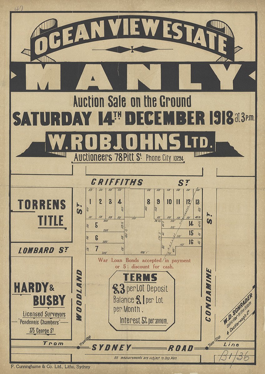 Griffiths St, Condamine St, Woodland St, Lombard St, Sydney Rd, Balgowlah NSW 1918