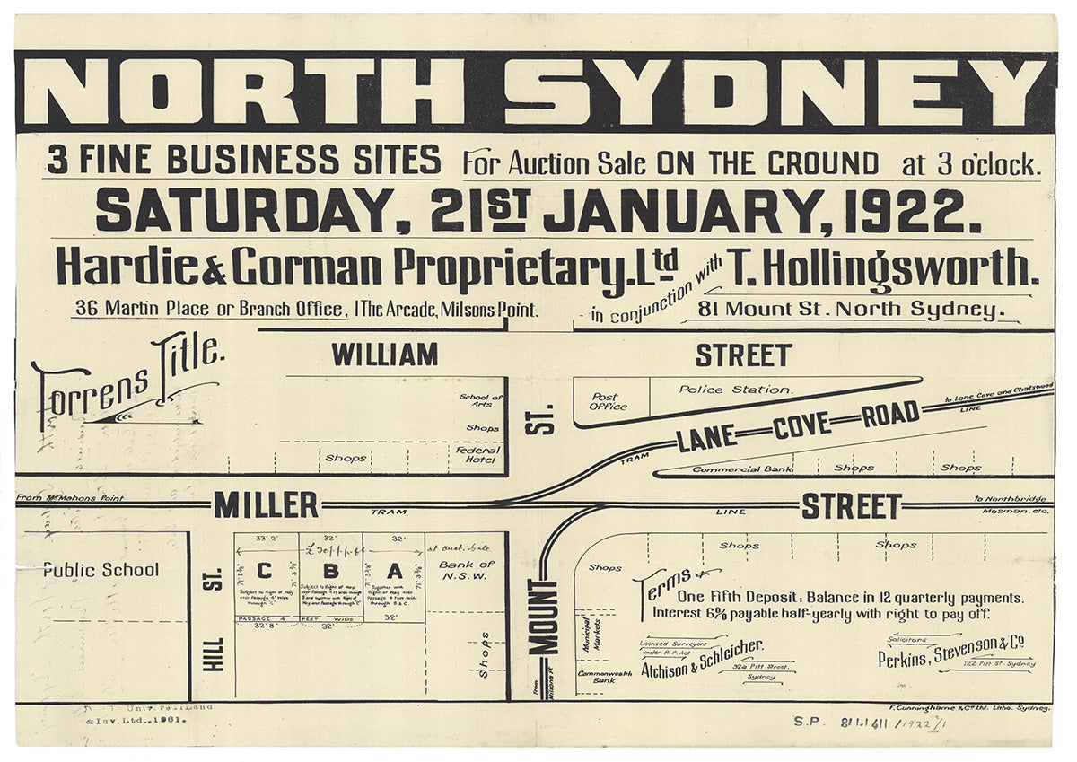 William St, Miller St, Hill St, Mount St, Lane Cove Rd, Pacific Hwy, North Sydney NSW 1922