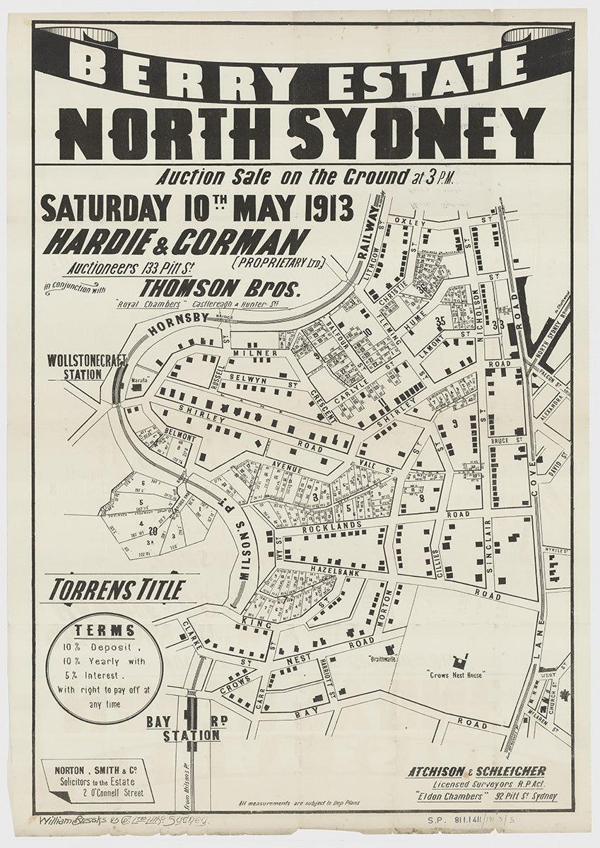 Lithgow St, Rocklands Rd, Balfour St, Carlyle St, Christie St, Hume St, Lamont St, Belmont Ave, Hazelbank Rd, King St, Morton St, Vale St, Milner Cres, Wollstonecraft NSW 1913