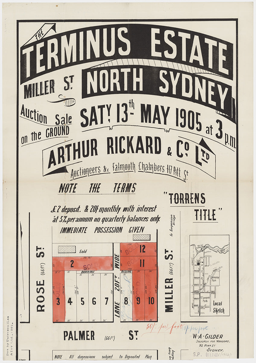 Palmer St, Rose St, Miller St, Abbott St, Abbott Ln, Cammeray NSW 1905