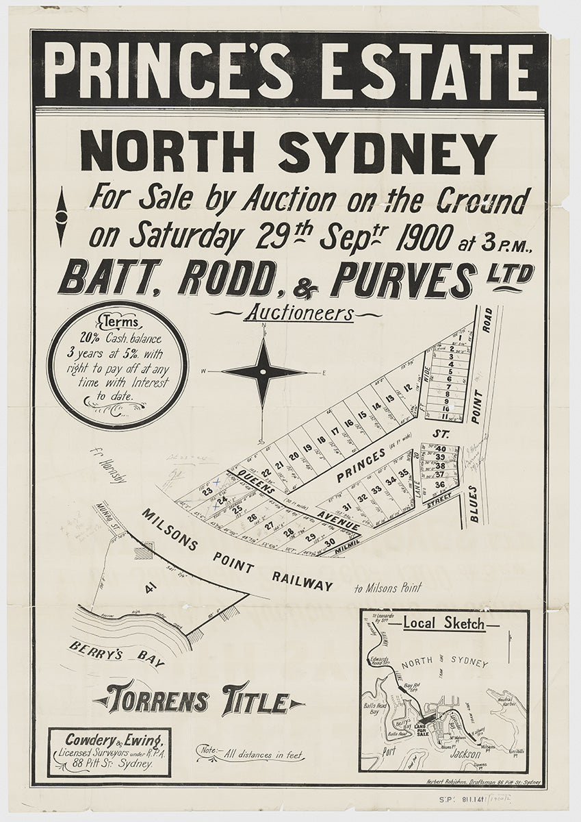 Queens Ave, Princes St, Blues Point Rd, Princes Pl, McMahons Point, Lavender Bay NSW 1900