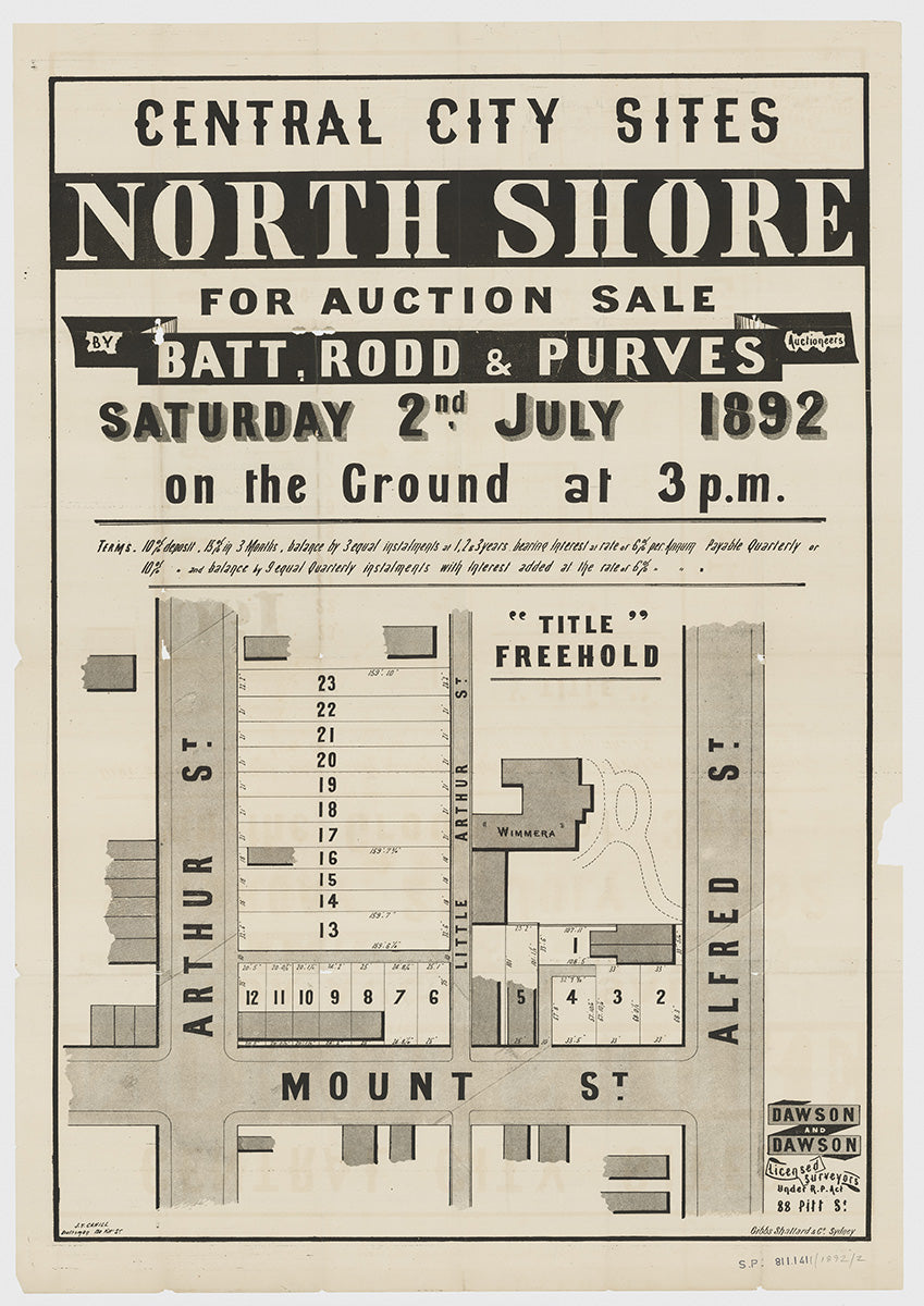 Arthur St, Mount St, Alfred St, Little Arthur St, North Sydney, Neutral Bay NSW 1892