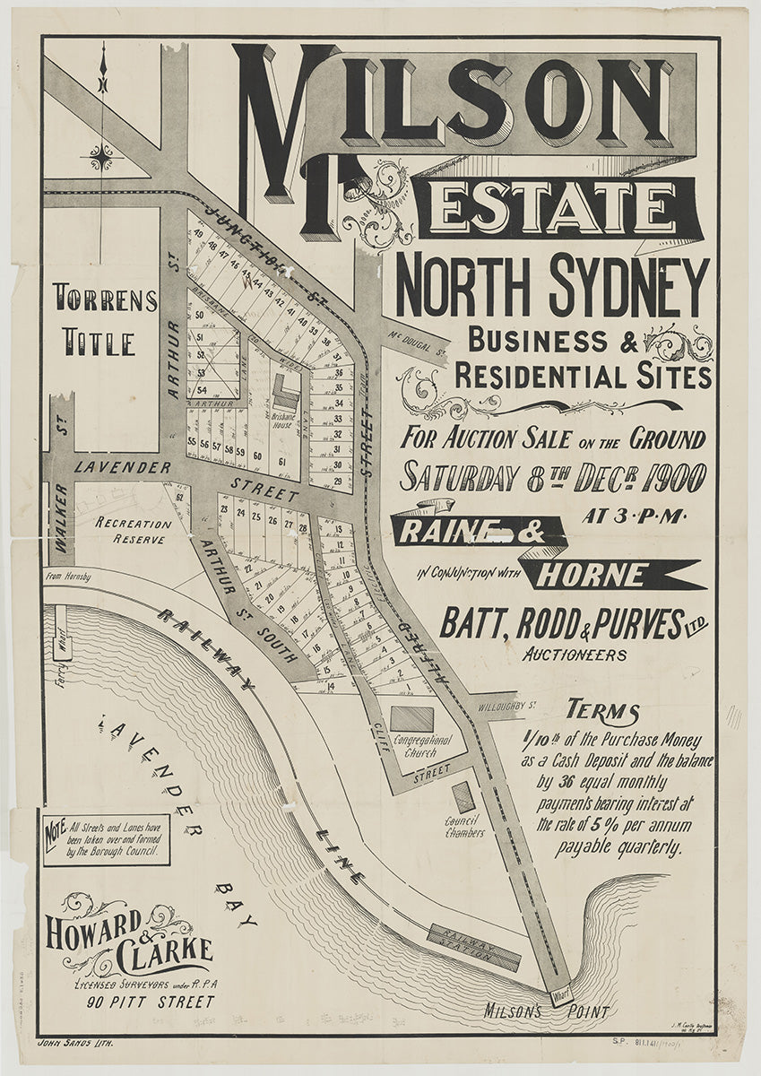 Lavender St, Walker St, Arthur St, Junction St, Alfred St, Middlemiss St, Cliff St, Pacific Hwy, North Sydney NSW 1900