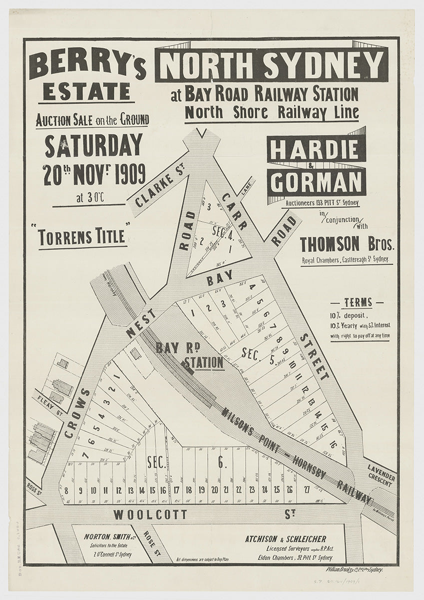 Crows Nest Rd, Rose St, Ross St, Woolcott St, Carr St, Clarke St, Bay Rd, Lavender Cres, Balls Head Rd, Waverton NSW 1909